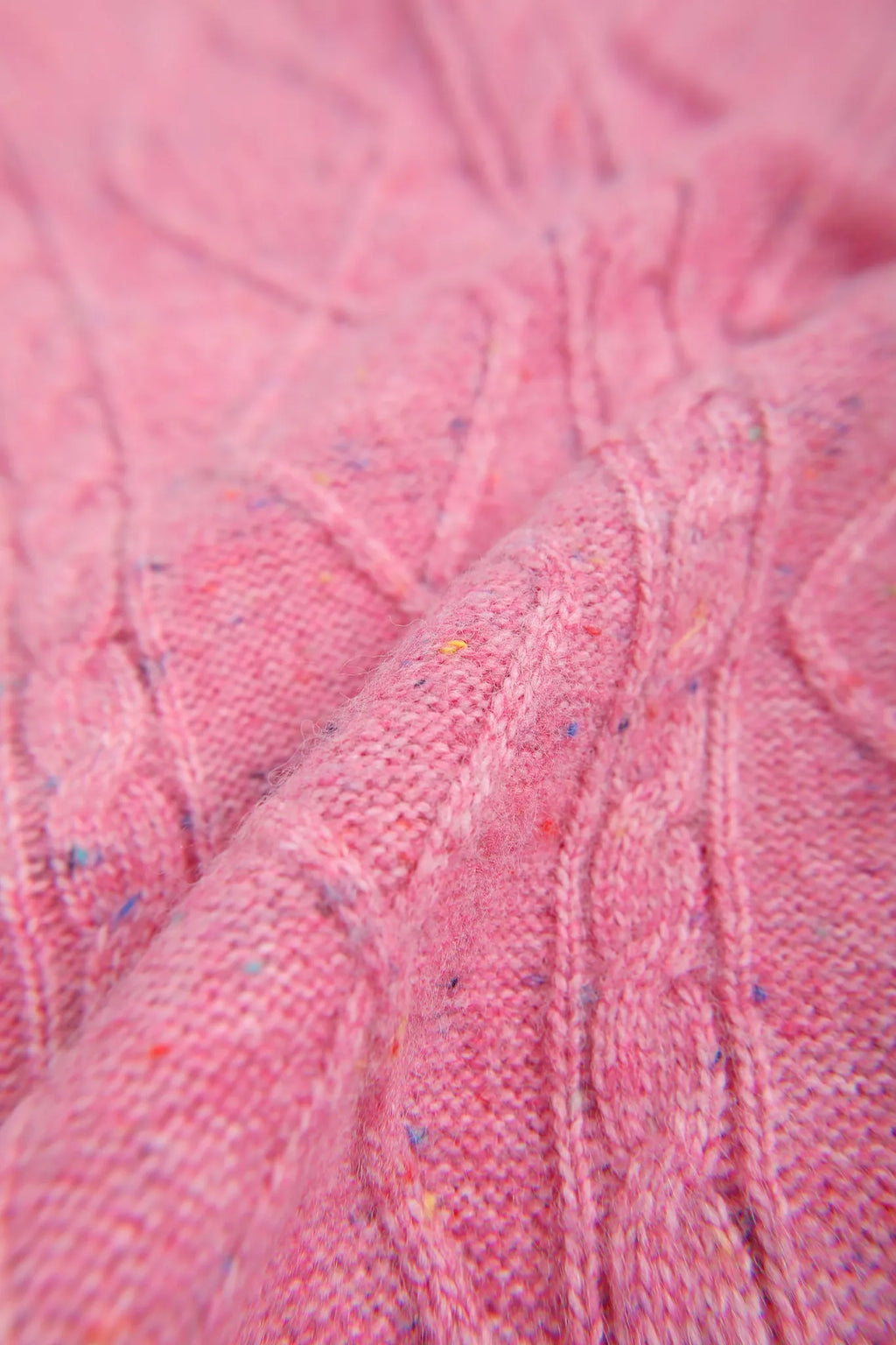 Poco Blush Hello Bunny & Snowman Cable Knit Sweater