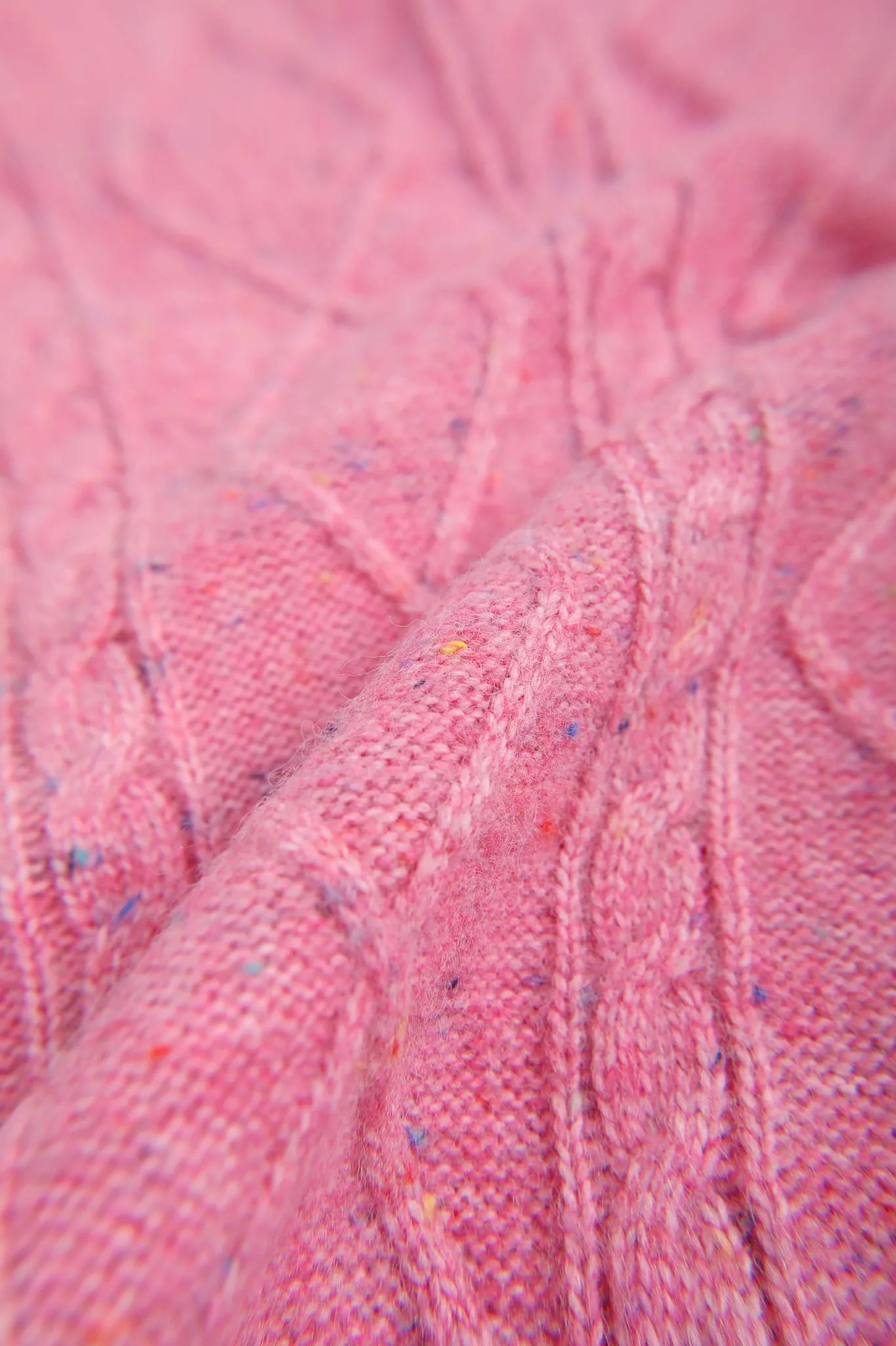 Poco Blush Hello Bunny & Snowman Cable Knit Sweater