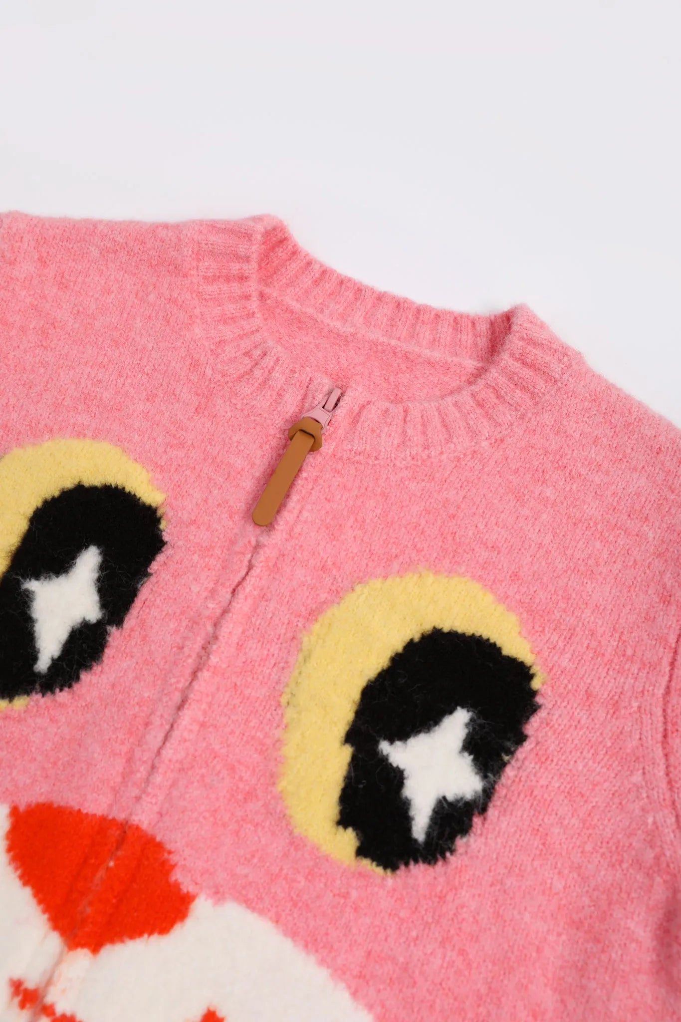 Poco Blush Close-Up Friends Jacquard Knit Sweater