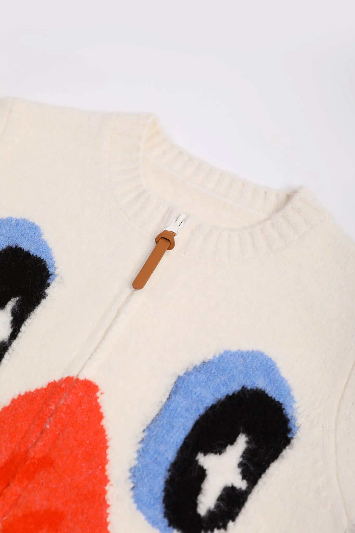 Poco Blush Close-Up Friends Jacquard Knit Sweater