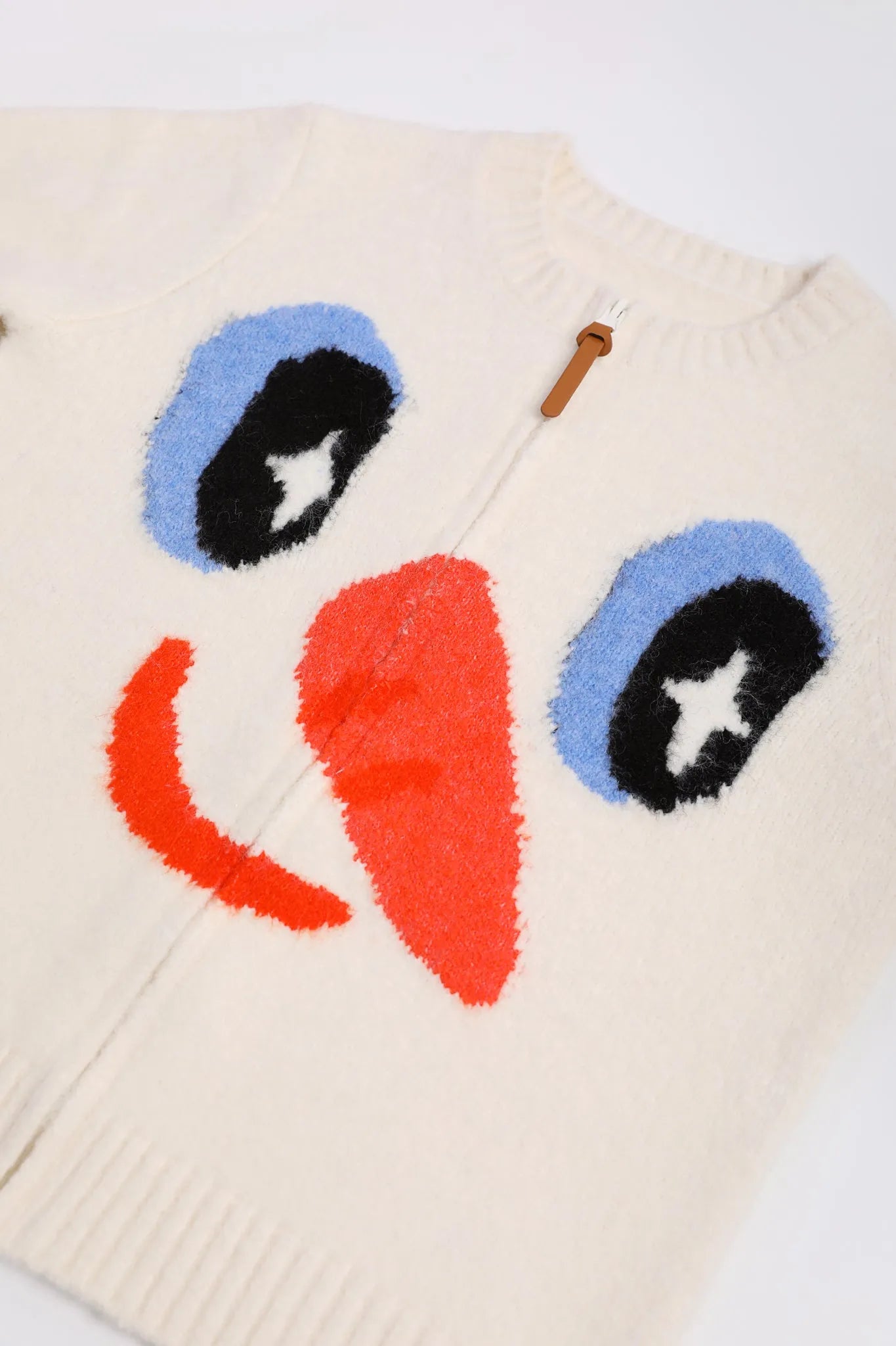 Poco Blush Close-Up Friends Jacquard Knit Sweater