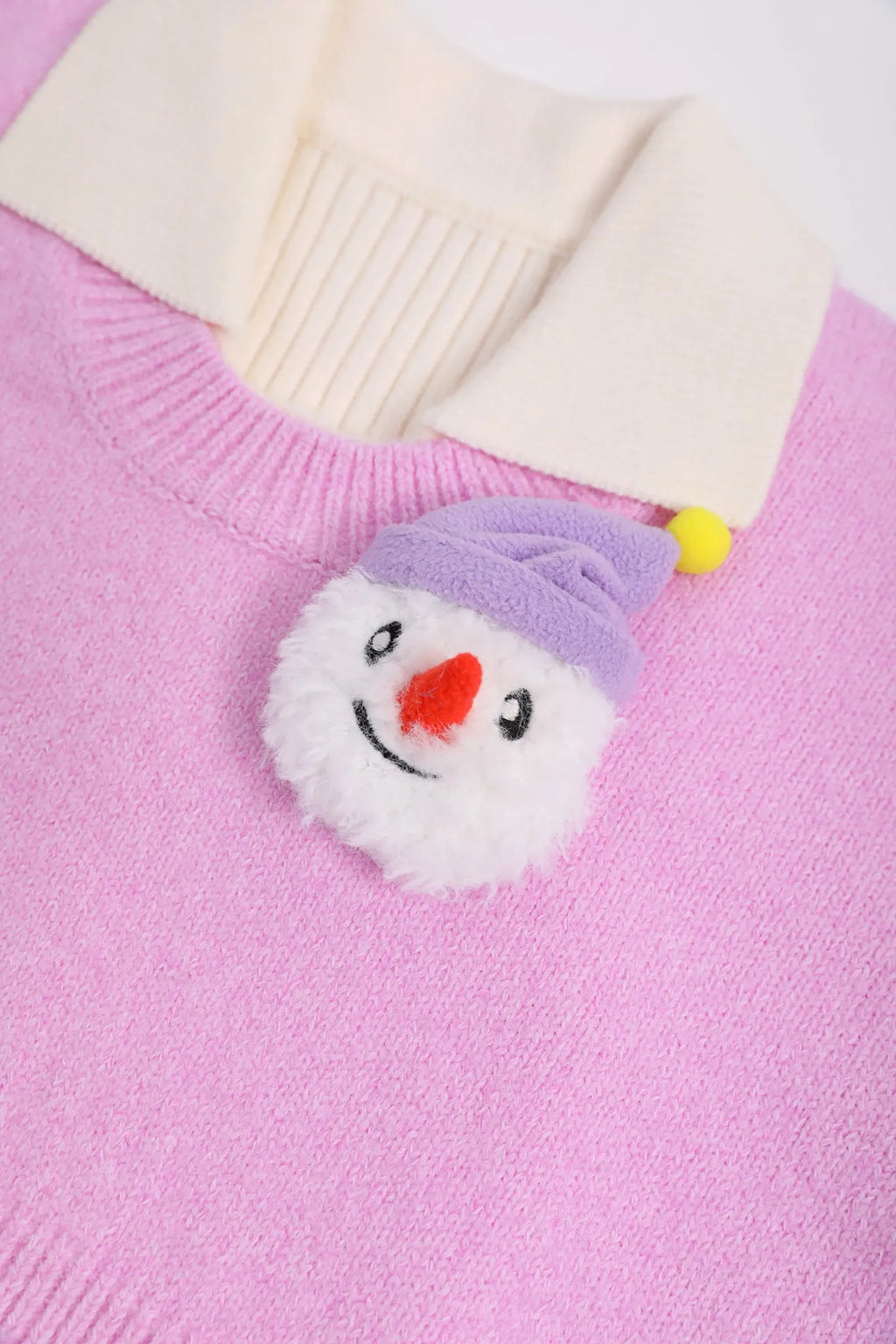 Poco Blush Starry Snowman & Bunny 2-in-1 Knit Sweater Set