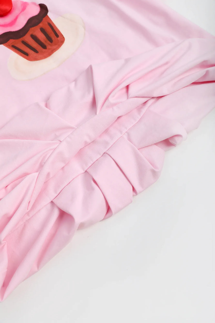 Poco Blush Dessert Plate Puff Sleeve T-Shirt