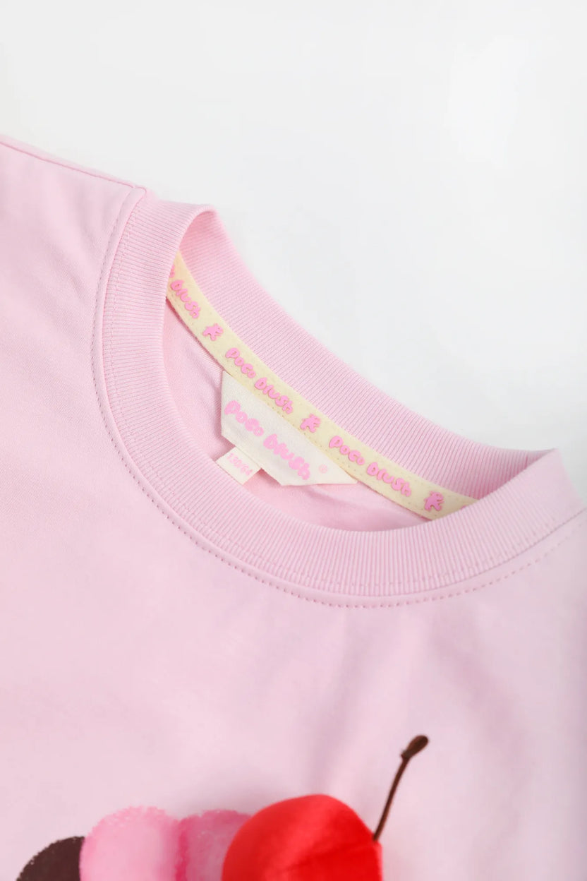 Poco Blush Dessert Plate Puff Sleeve T-Shirt
