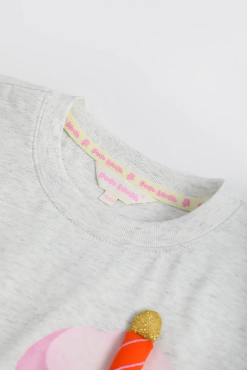Poco Blush Dessert Plate Puff Sleeve T-Shirt