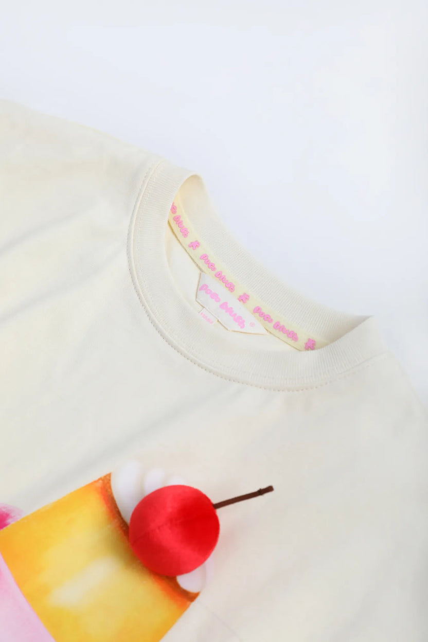 Poco Blush Dessert Plate Puff Sleeve T-Shirt