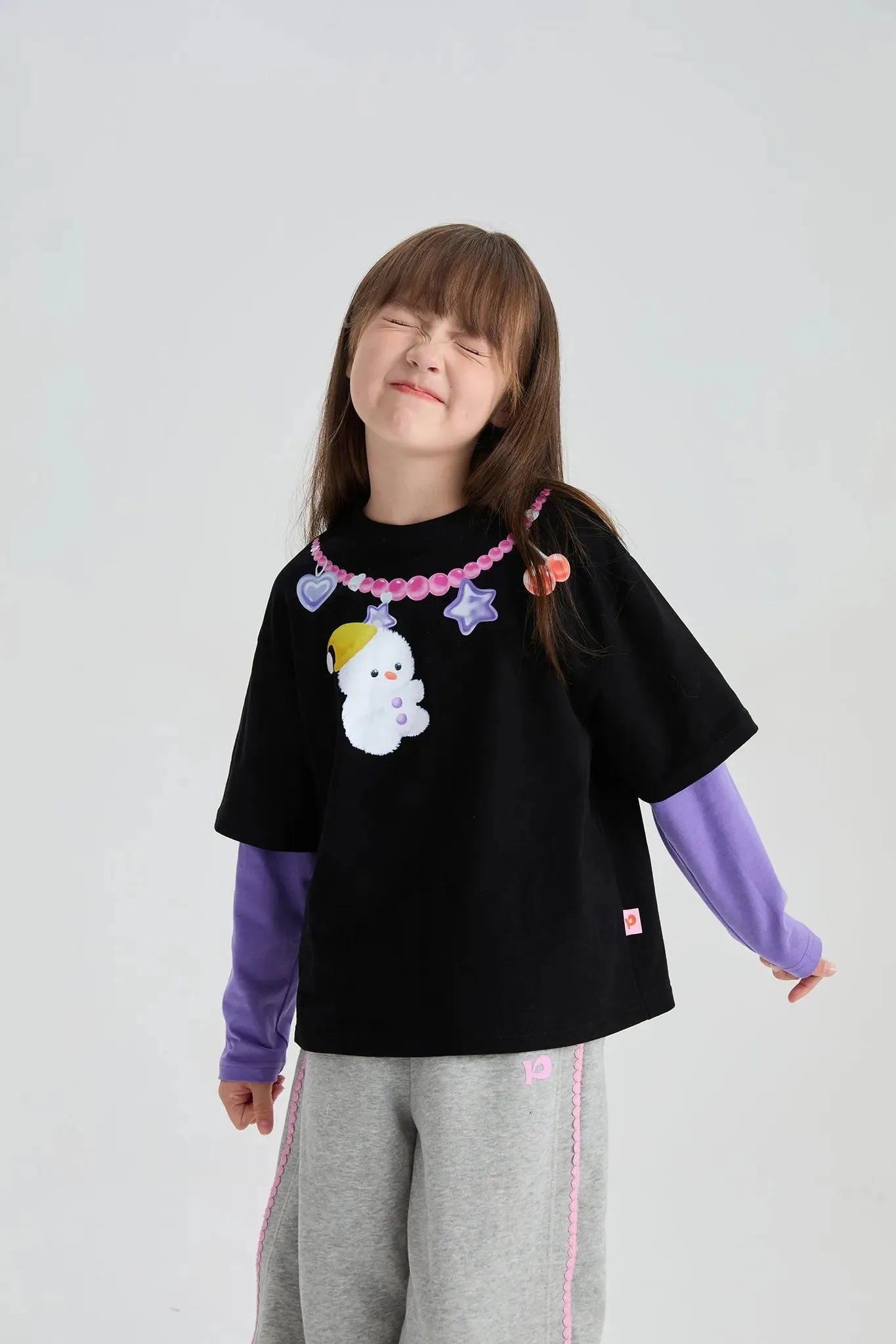 Poco Blush Bunny Swing Long-Sleeve Tee