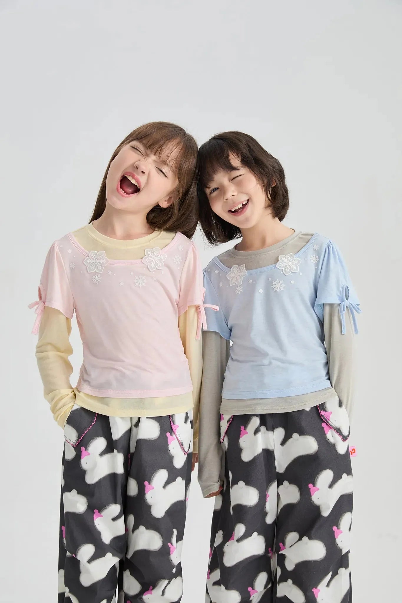 Poco Blush Snowflake Wool-Blend Layered Tee