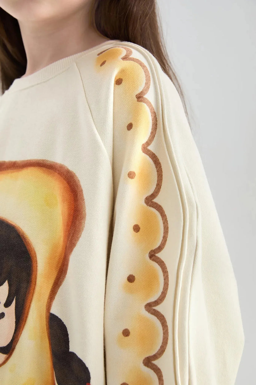 Soft Toast Girl Padded Sweatshirt by Poco Blush, image 6