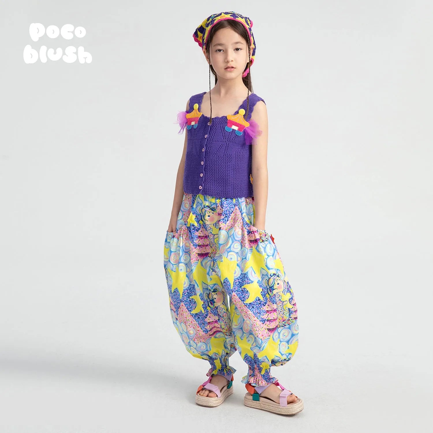 Poco Blush Moon Temple Graphic Pants
