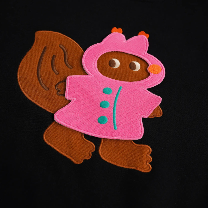 Magic Patch Squirrel Fleece Sweatshirt by Poco Blush, image 6