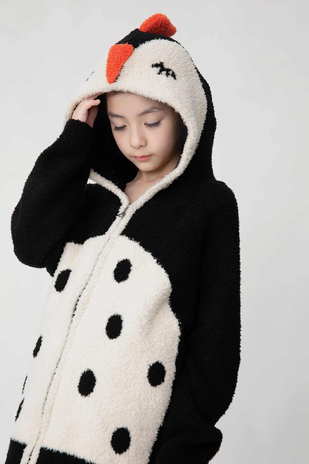 Poco Blush Penguin Plush Fleece Loungewear Set
