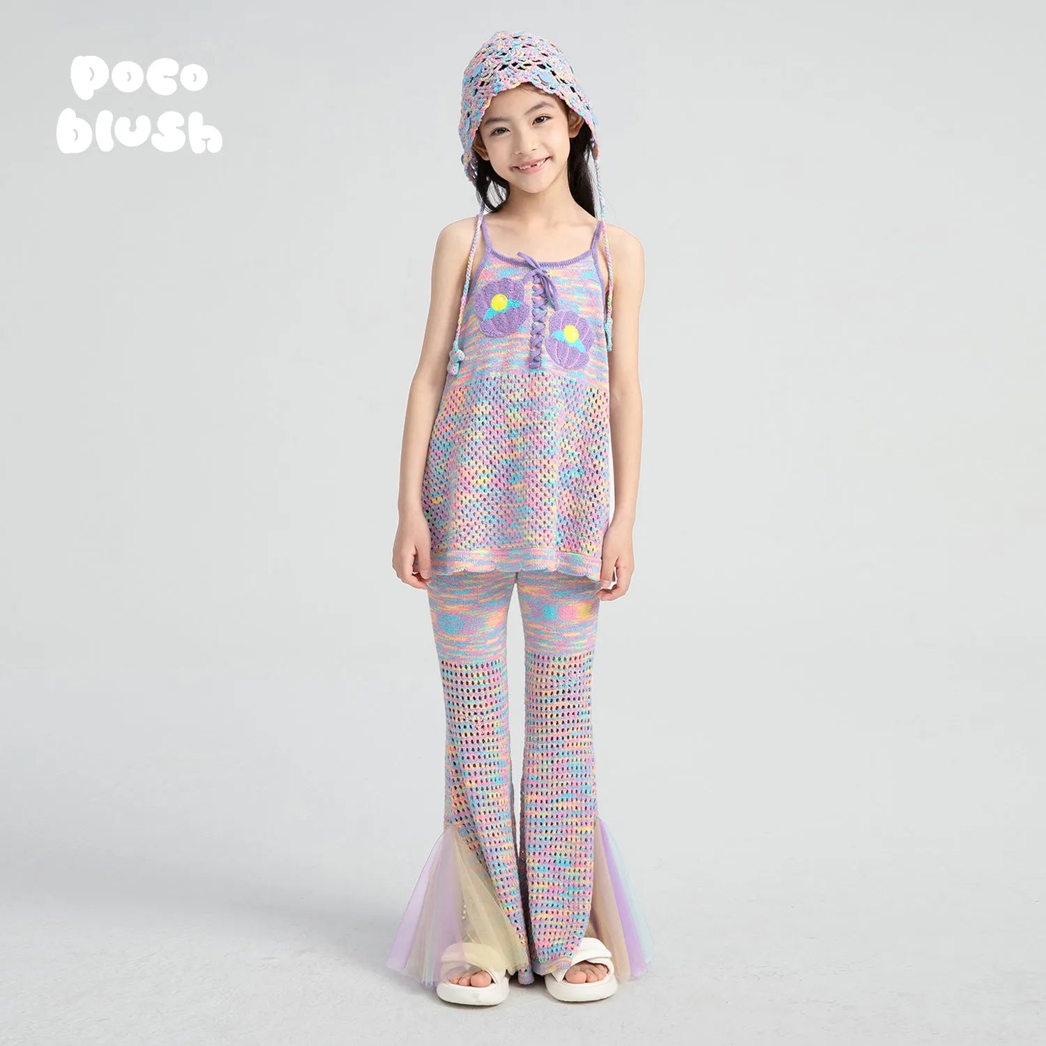Poco Blush Mermaid Tail Knit Pants