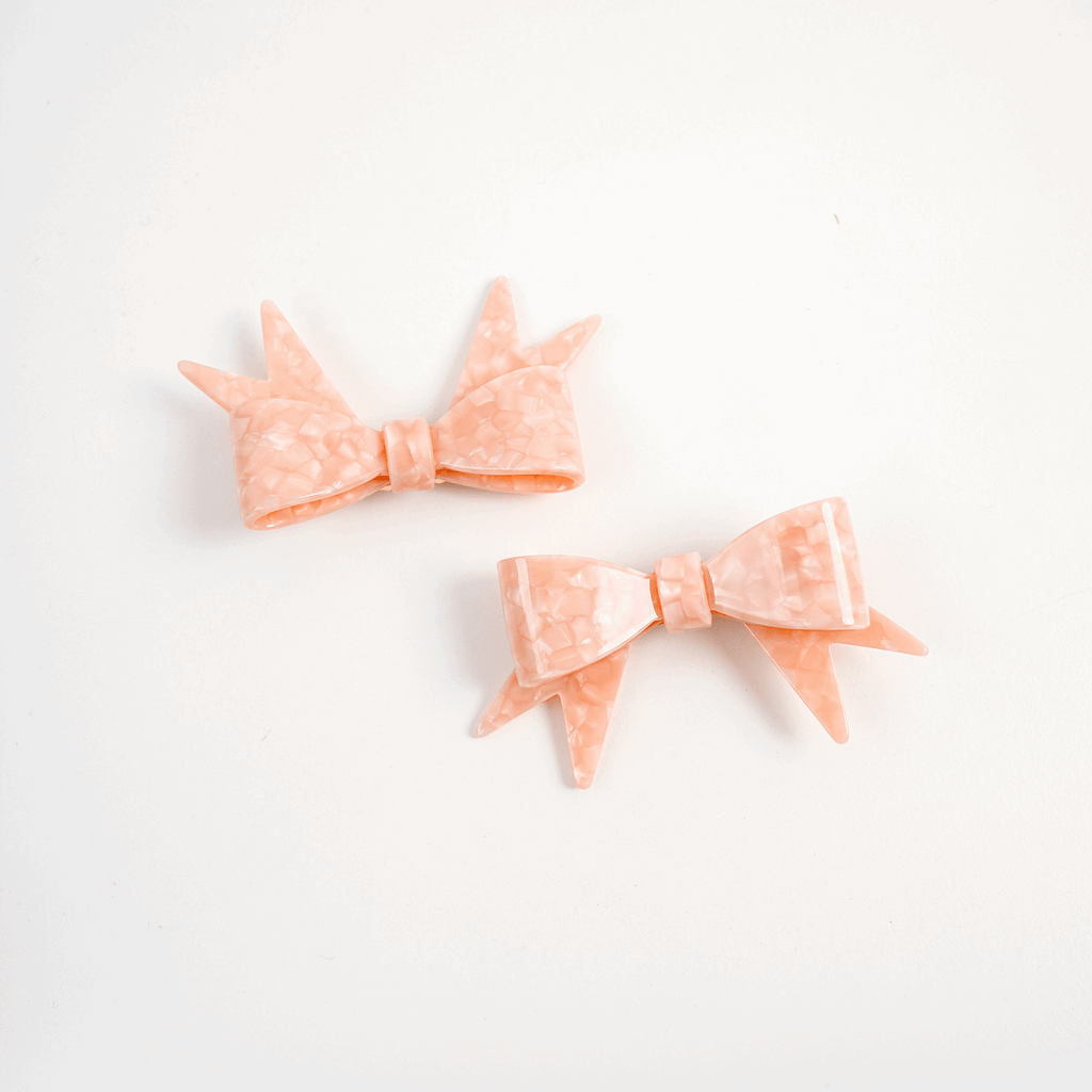 Poco Blush Duo Butterfly Acetate Hair Clips (Set of 2)