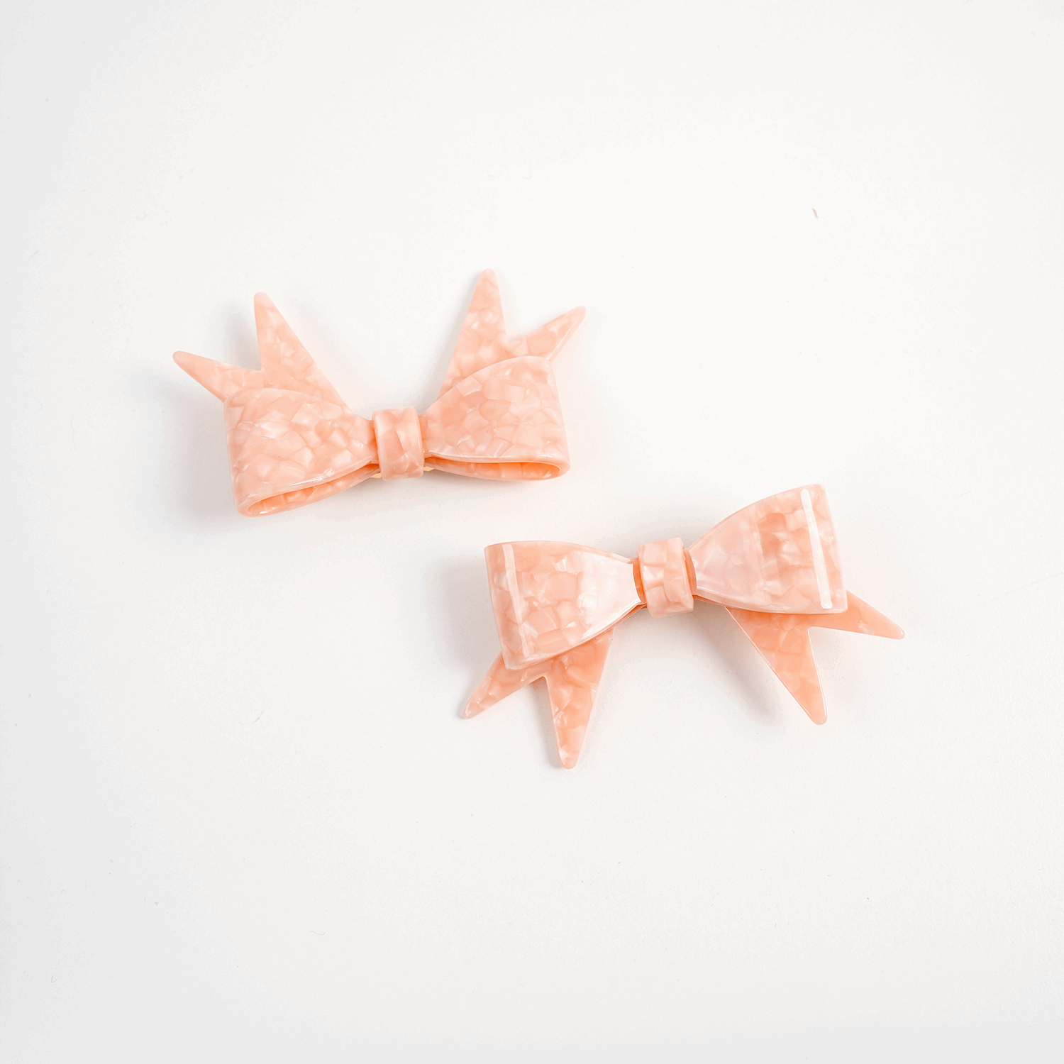 Poco Blush Duo Butterfly Acetate Hair Clips (Set of 2)