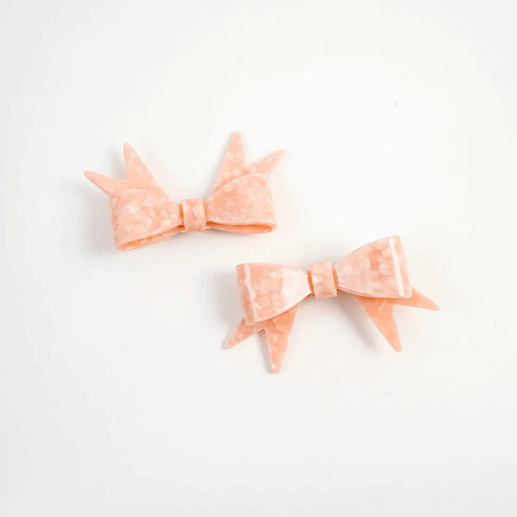 Poco Blush Duo Butterfly Acetate Hair Clips (Set of 2)