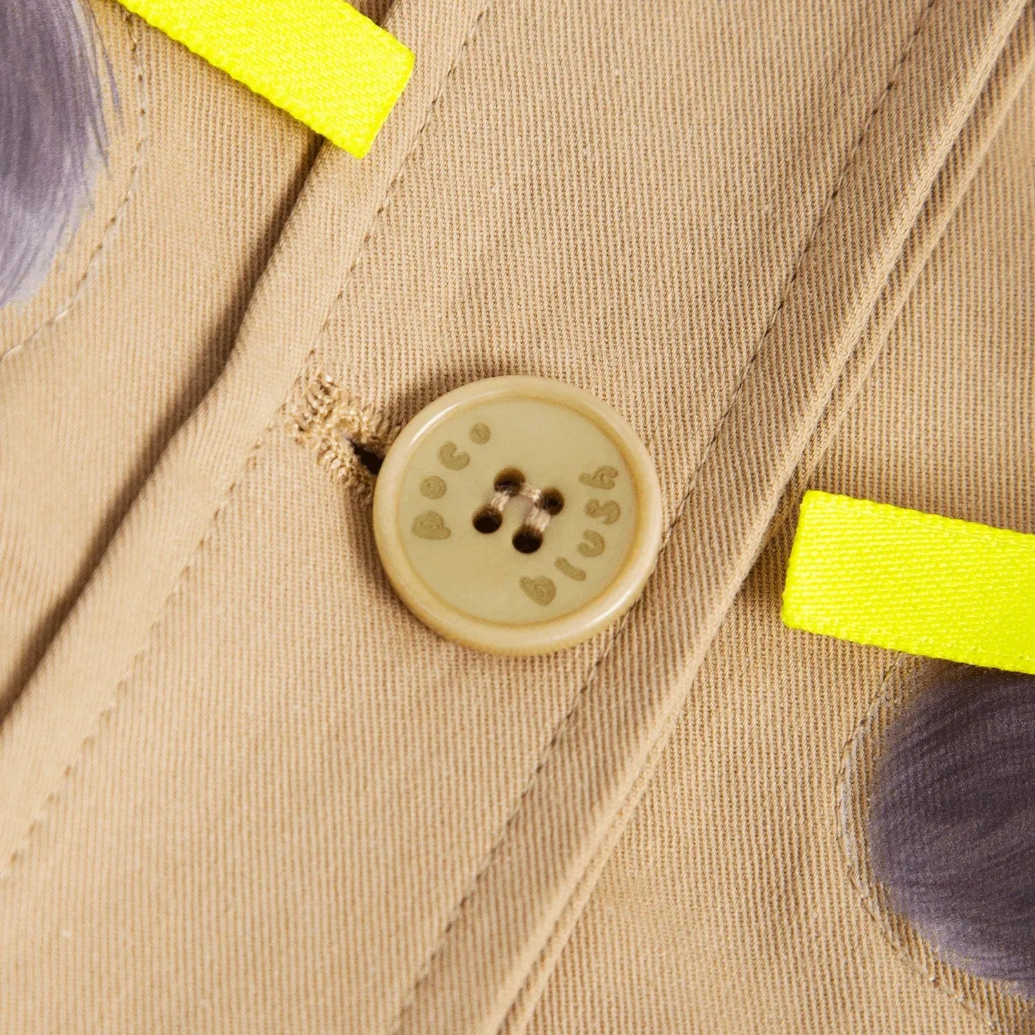 Poco Blush Ribbon Bear Trench Coat