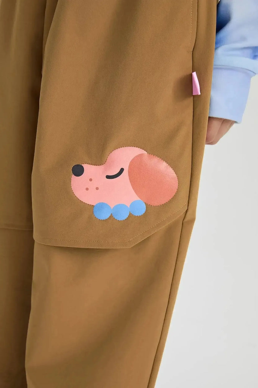 Dachshund & Snowman Functional Parachute Pants by Poco Blush, image 6