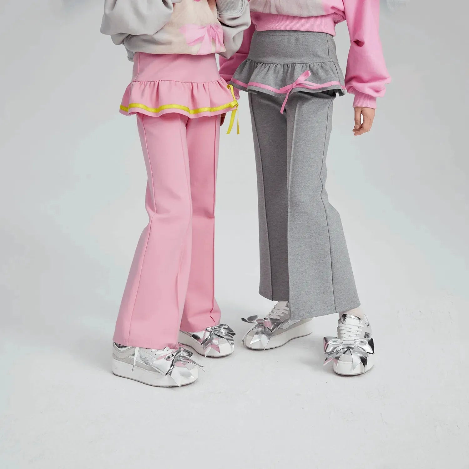 Poco Blush Ballet Flare Pants with Skirt Hem