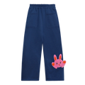 Poco Blush Bunny & Snowman Fleece Joggers Blue