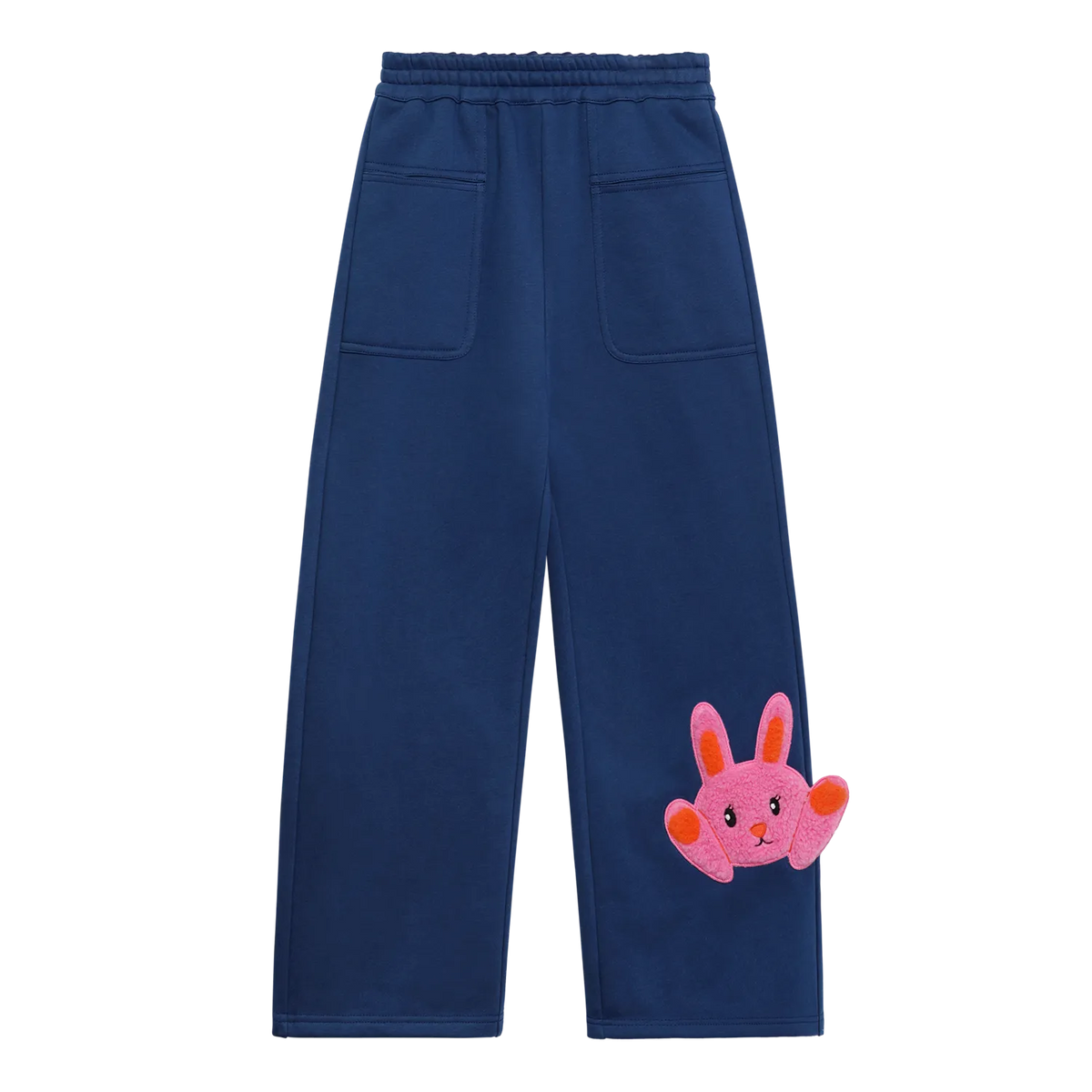 Poco Blush Bunny & Snowman Fleece Joggers Blue