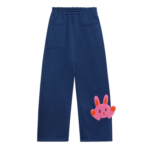 Bunny & Snowman Fleece Joggers by Poco Blush, image 2