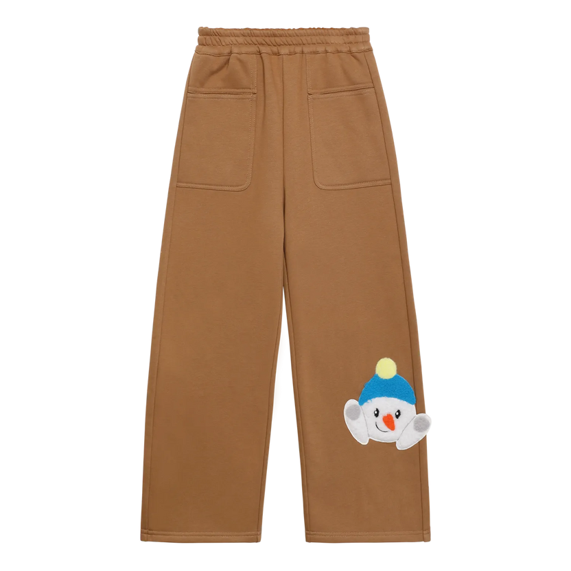 Bunny & Snowman Fleece Joggers by Poco Blush