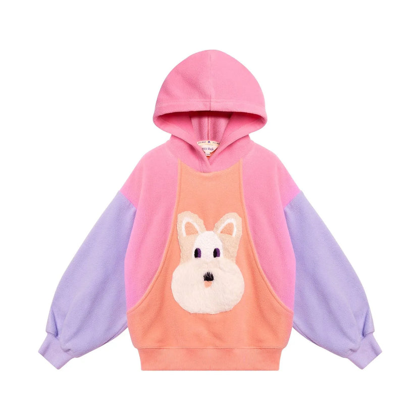 Colorblock Puppy Fleece Sweatshirt by Poco Blush