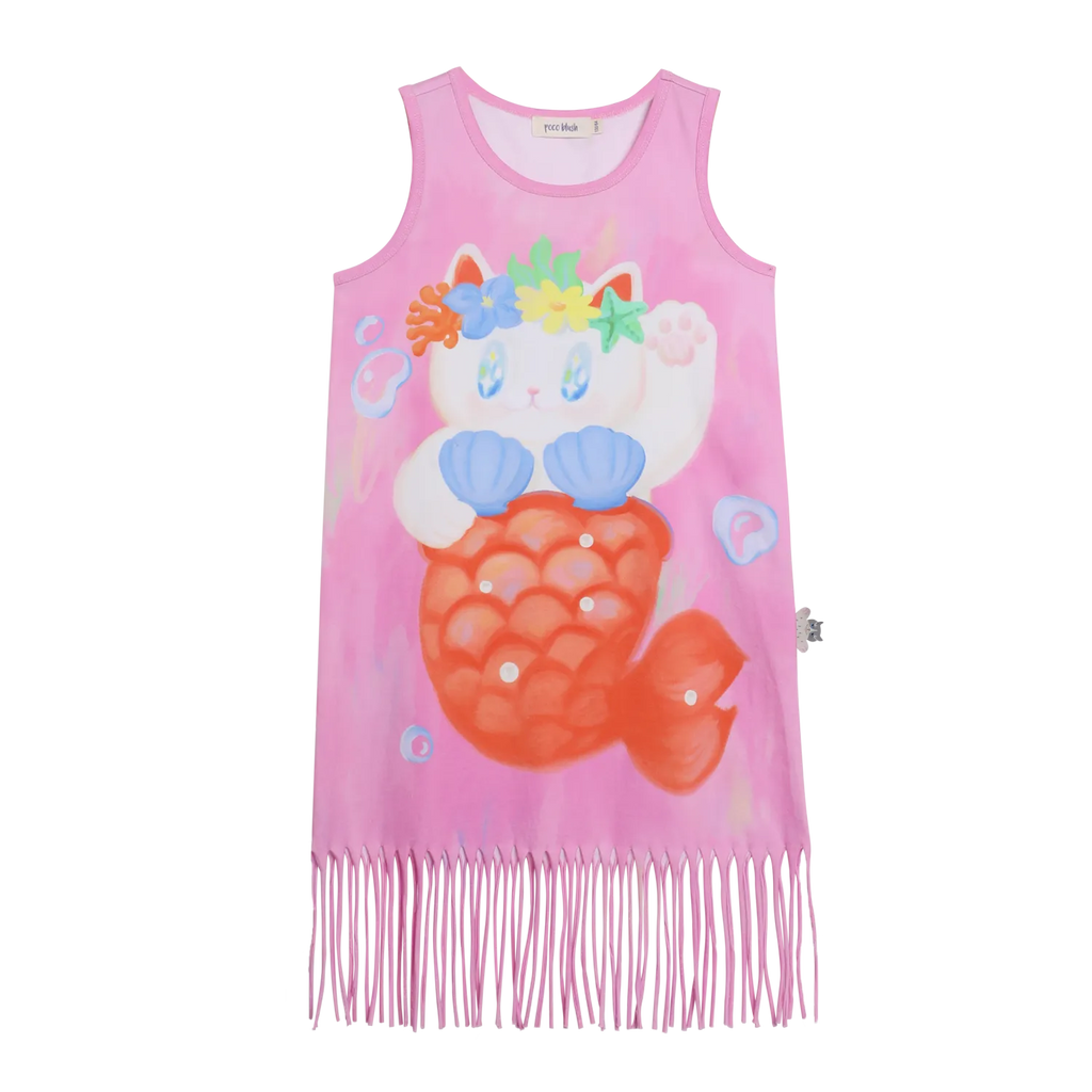 Poco Blush Hawaiian Mermaid Cat Tassel Maxi Skirt