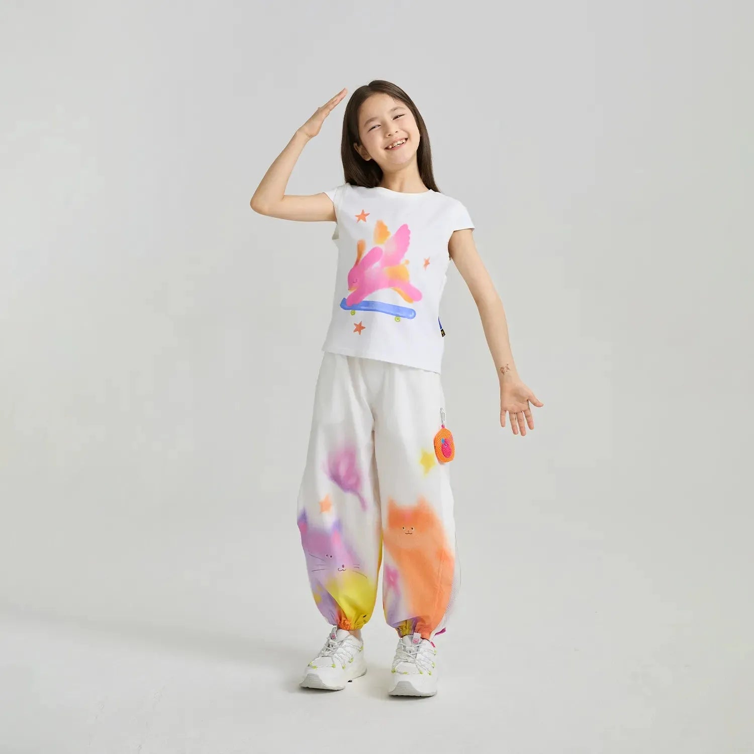 Poco Blush Dream Sports Day Print Bug‑Guard Pants
