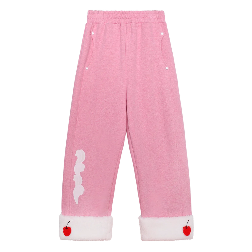 Cherry & Cream Fleece Joggers by Poco Blush