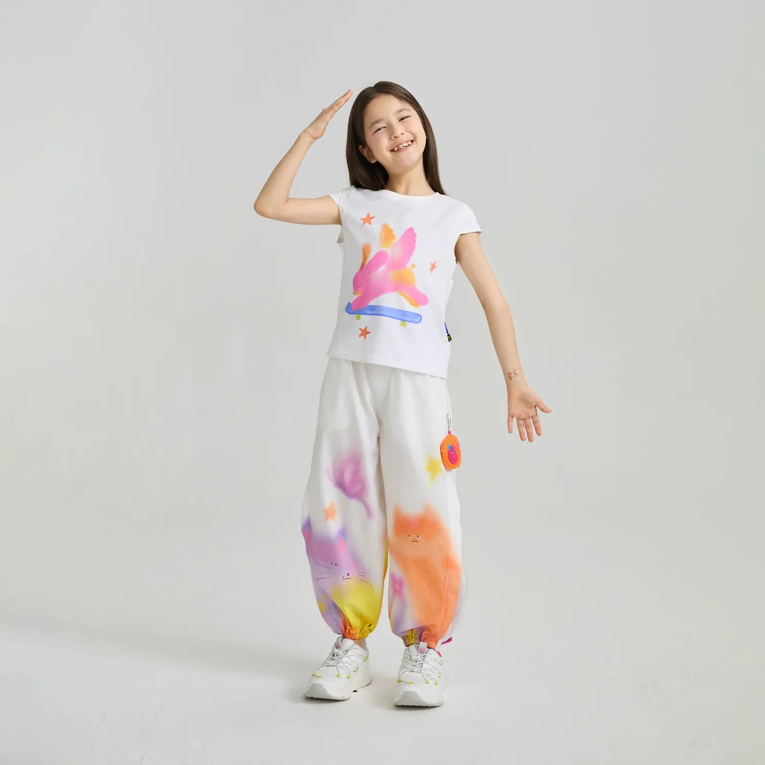 Poco Blush Dream Sports Day Print Bug‑Guard Pants
