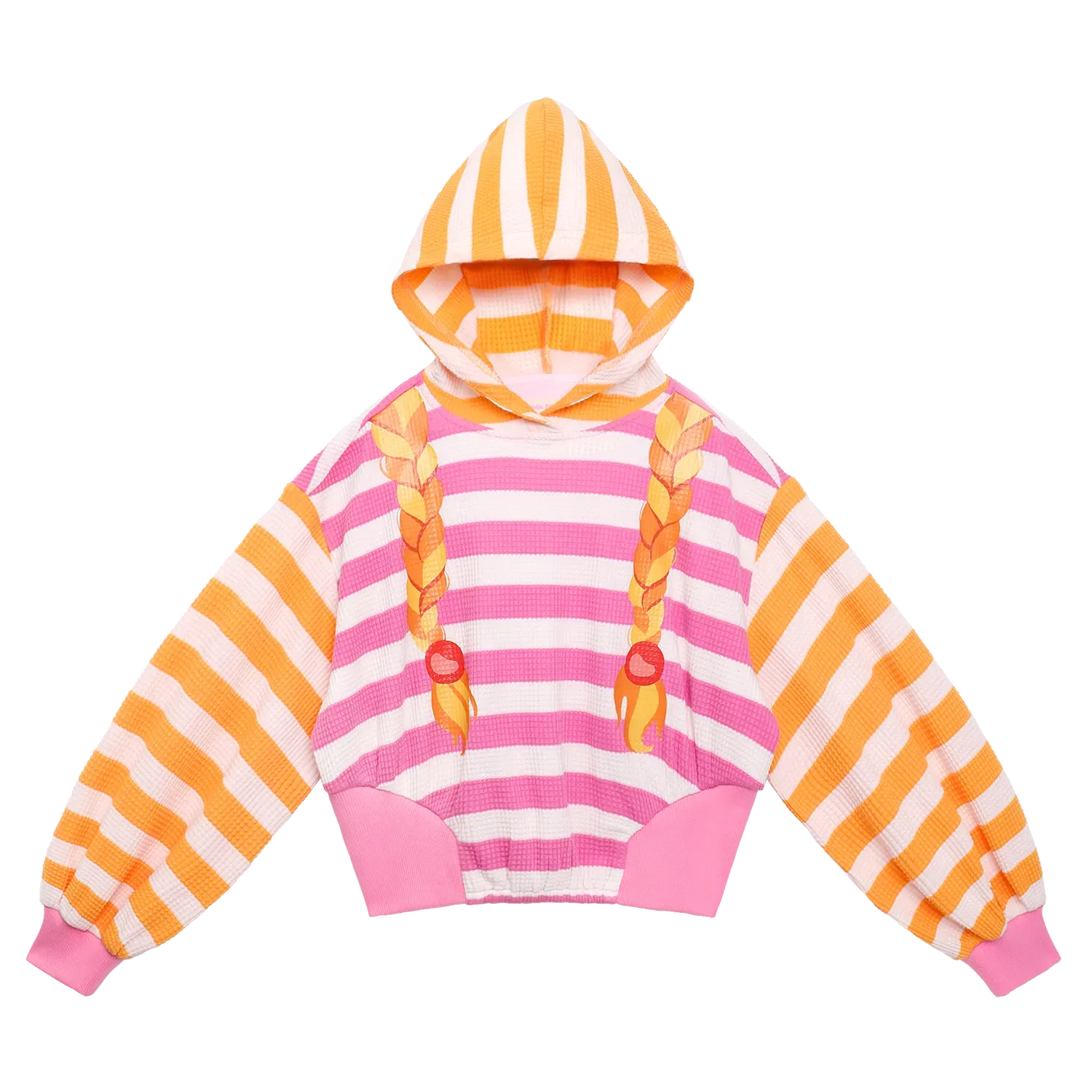 Poco Blush Braided Bread Stripe Hoodie