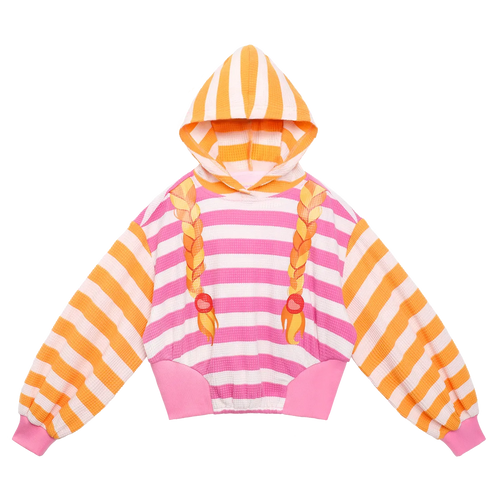Braided Bread Stripe Hoodie by Poco Blush