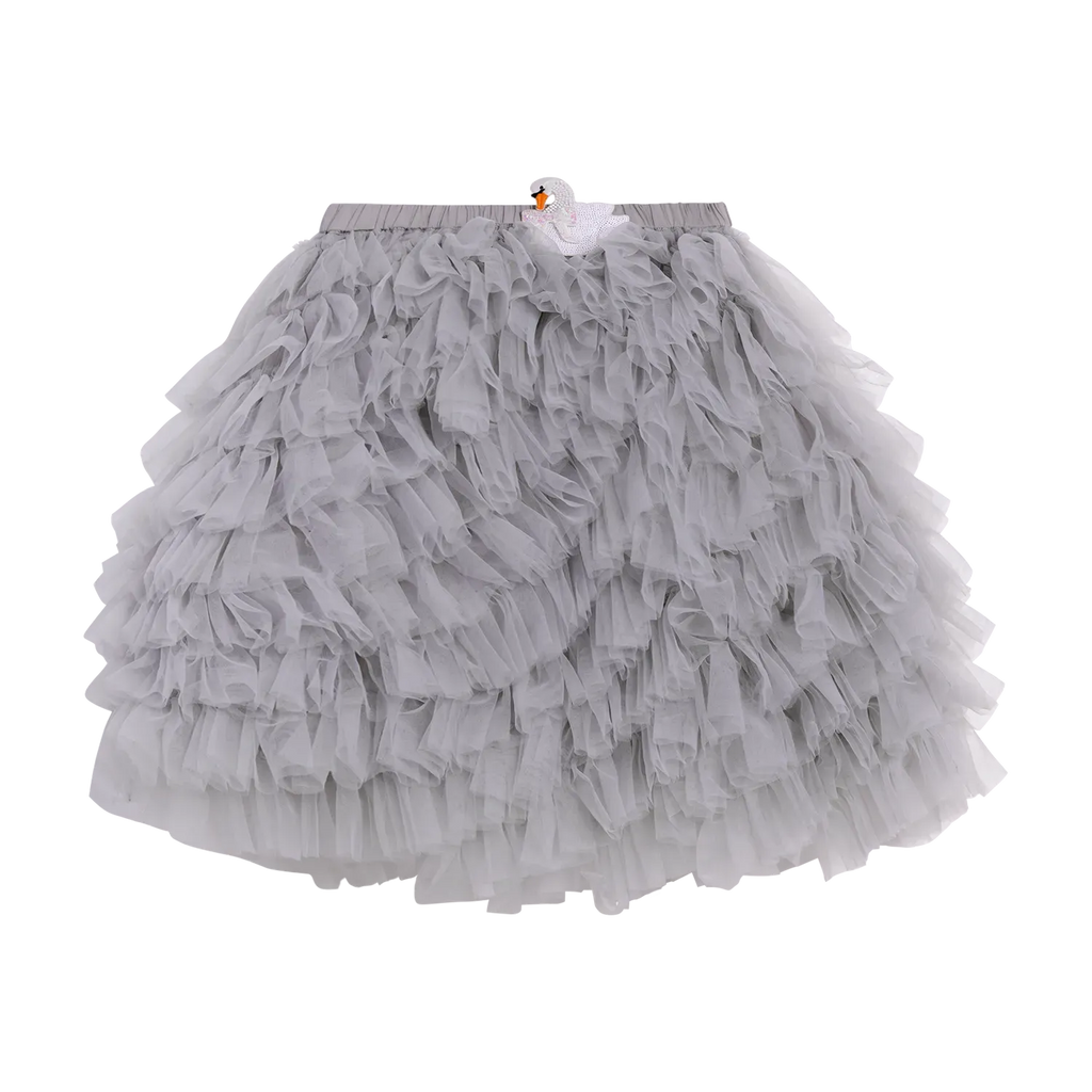Poco Blush Swan Embroidered Tulle Skirt