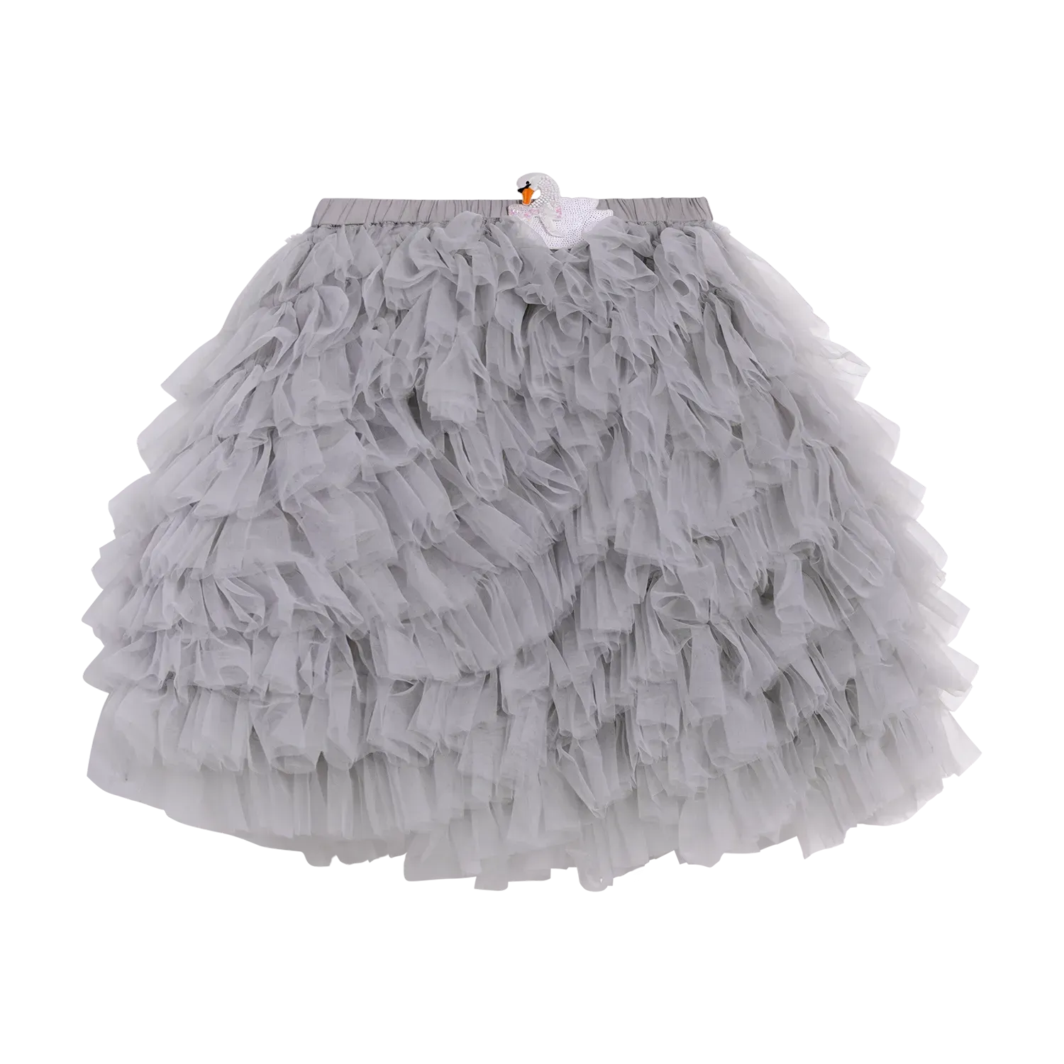 Poco Blush Swan Embroidered Tulle Skirt
