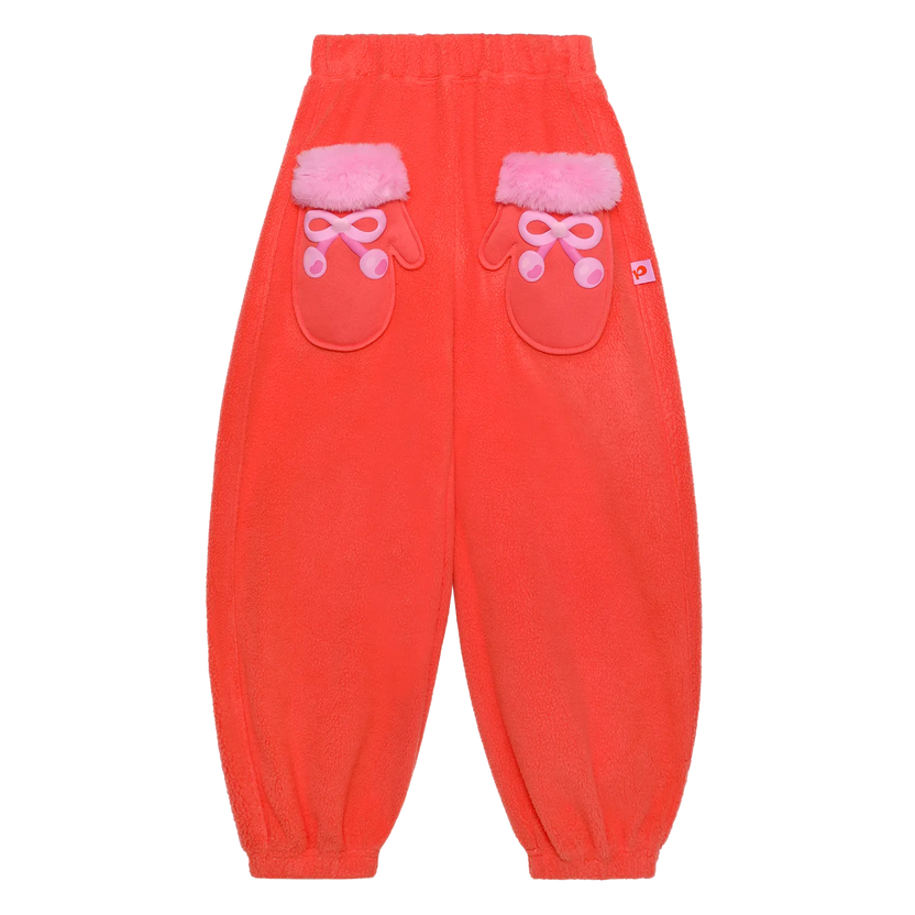 Snowman Mittens Sherpa Joggers by Poco Blush, image 2