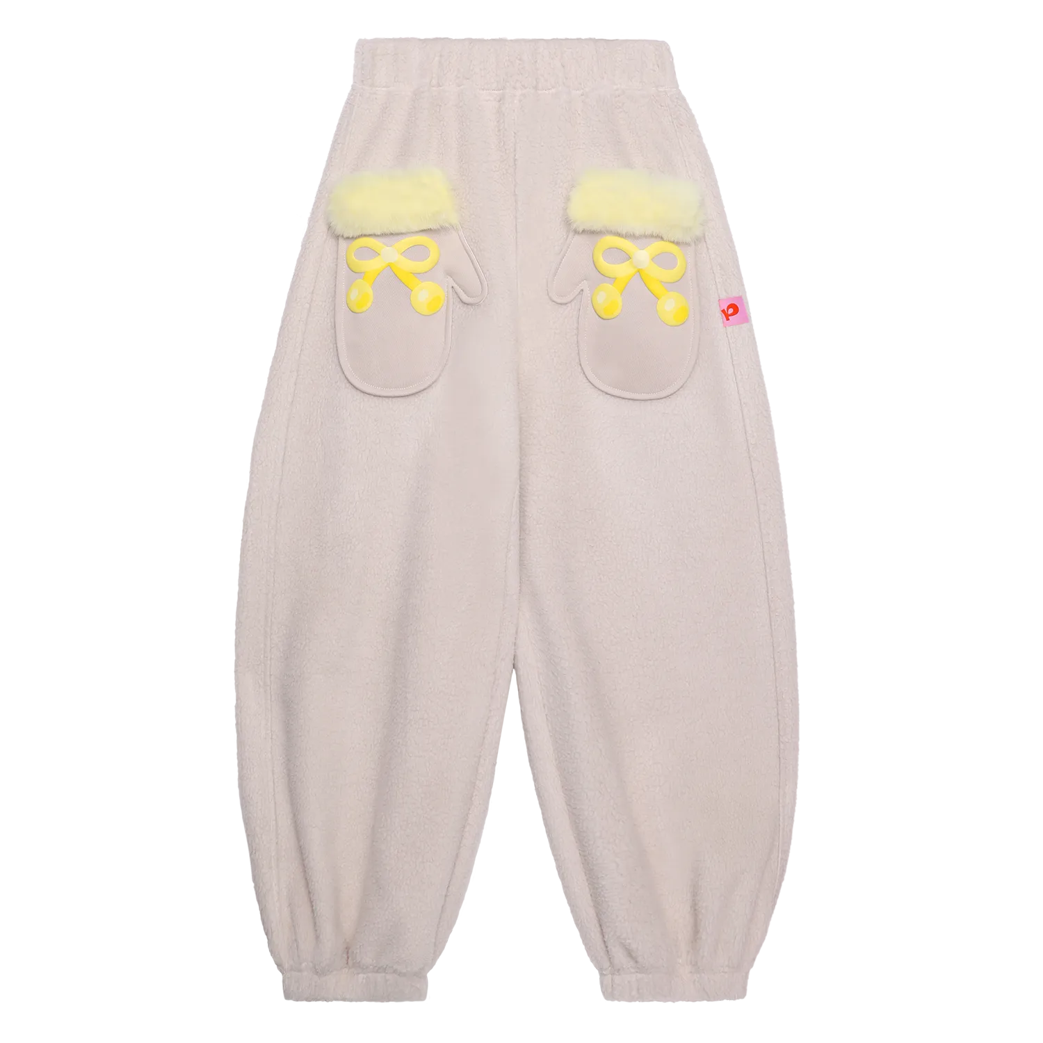 Poco Blush Snowman Mittens Sherpa Joggers Grey