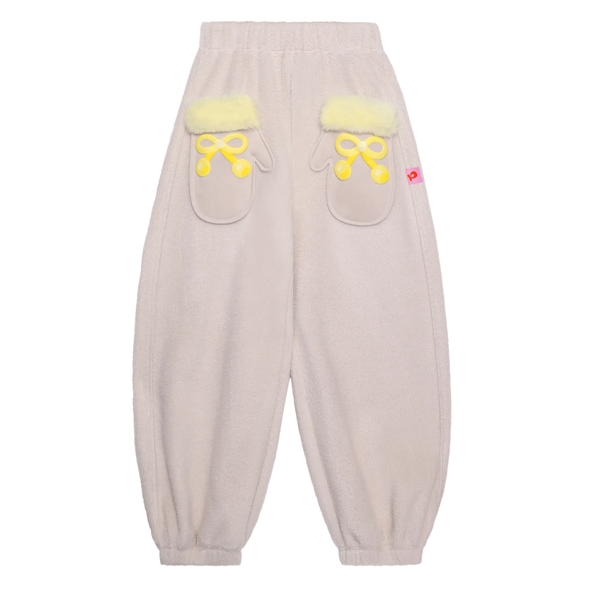 Snowman Mittens Sherpa Joggers by Poco Blush