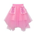 Poco Blush Starry Tulle Sequin Skirt Pink