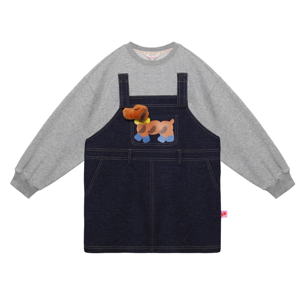 Poco Blush Bread Puppy Denim Sweatshirt