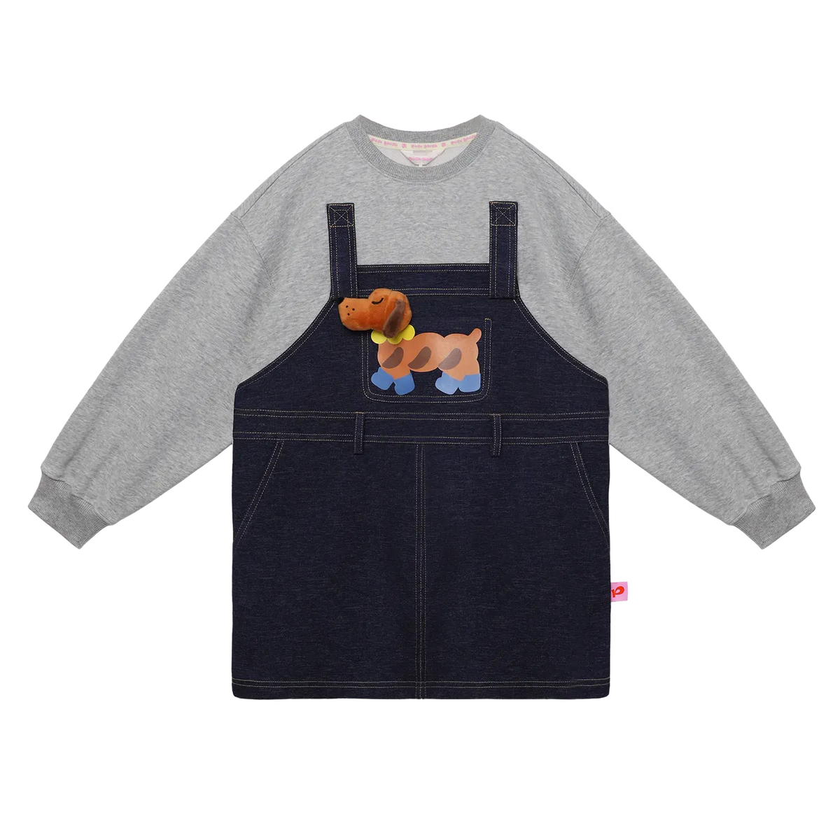 Poco Blush Bread Puppy Denim Sweatshirt