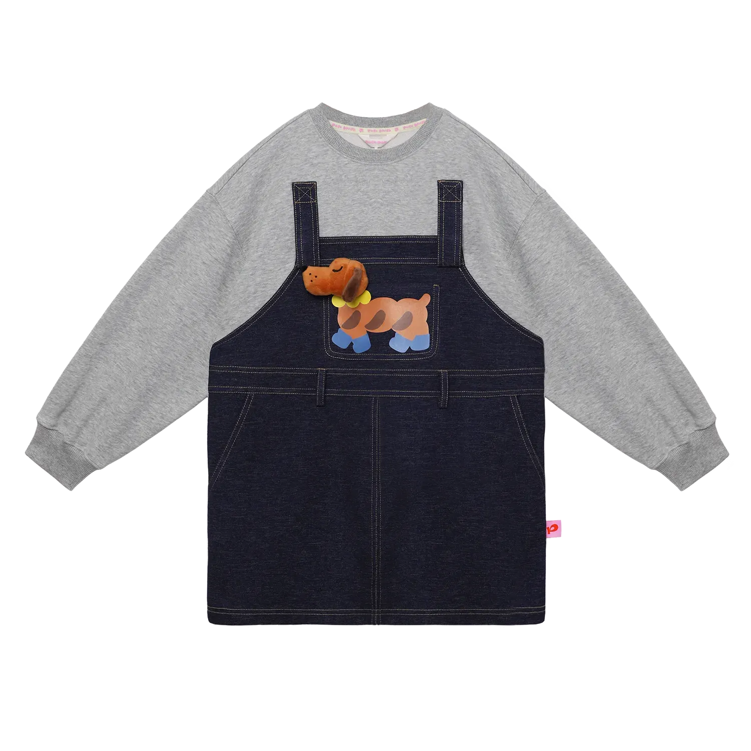 Poco Blush Bread Puppy Denim Sweatshirt