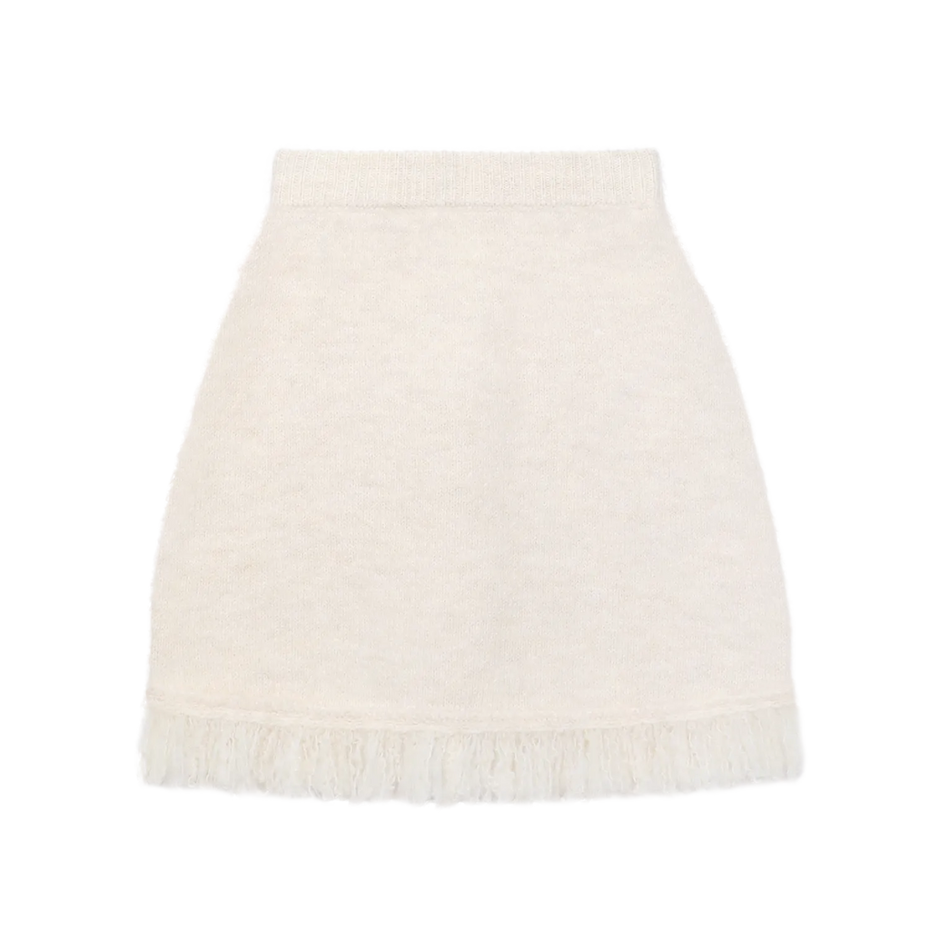 Twisted Bread Dog Alpaca-Feel Knit Skirt by Poco Blush, image 2