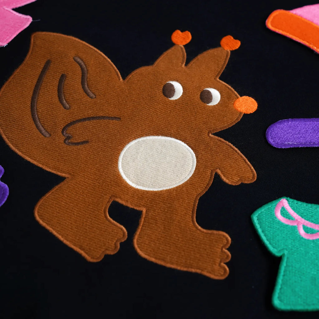 Poco Blush Magic Patch Squirrel Fleece Sweatshirt
