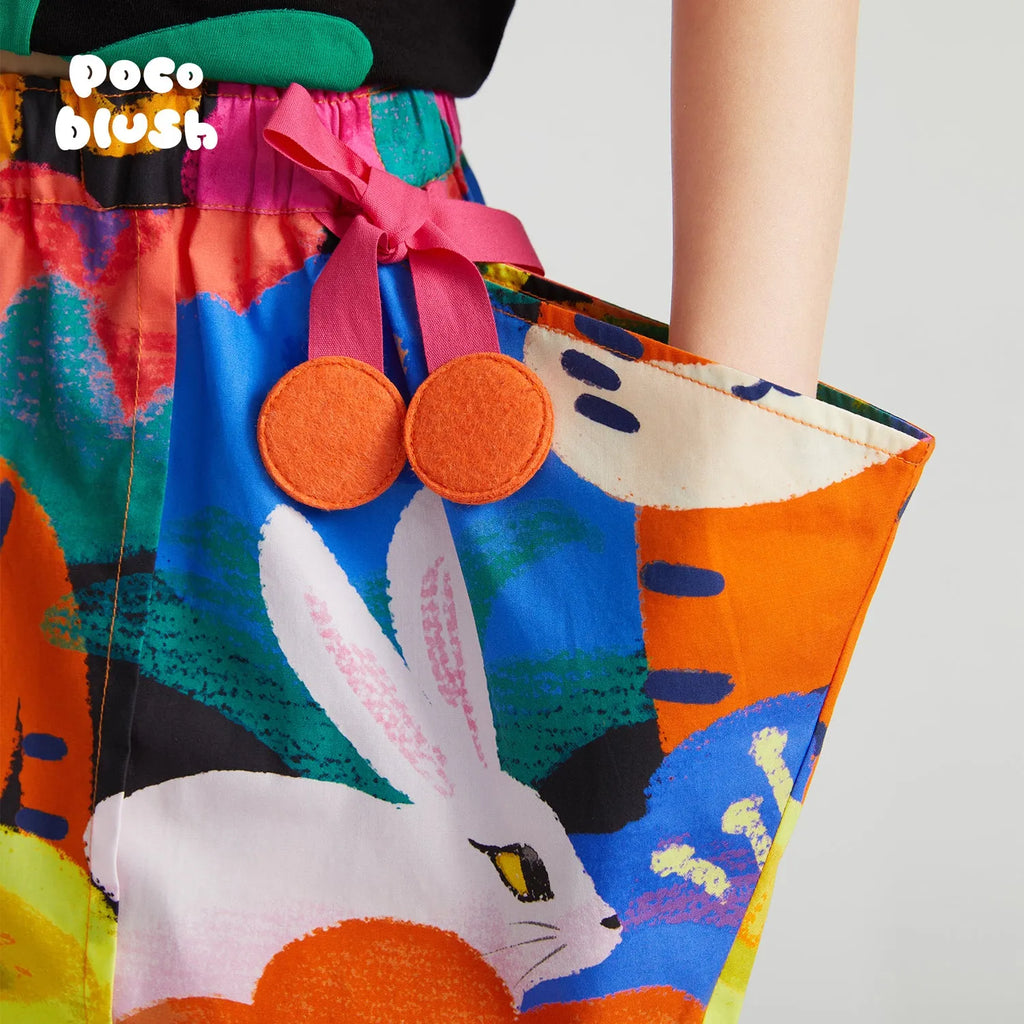 Poco Blush Rabbit-Forest Breezy Shorts