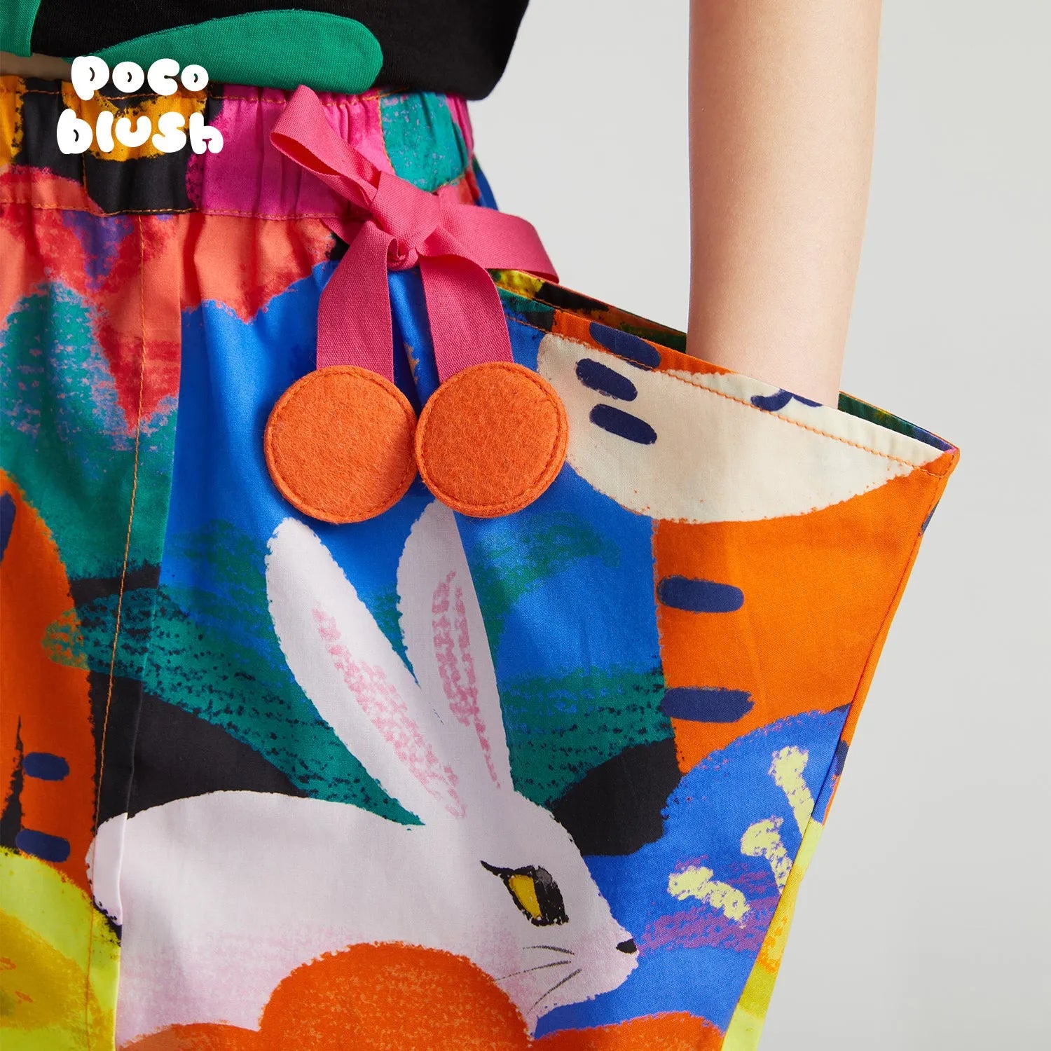 Poco Blush Rabbit-Forest Breezy Shorts