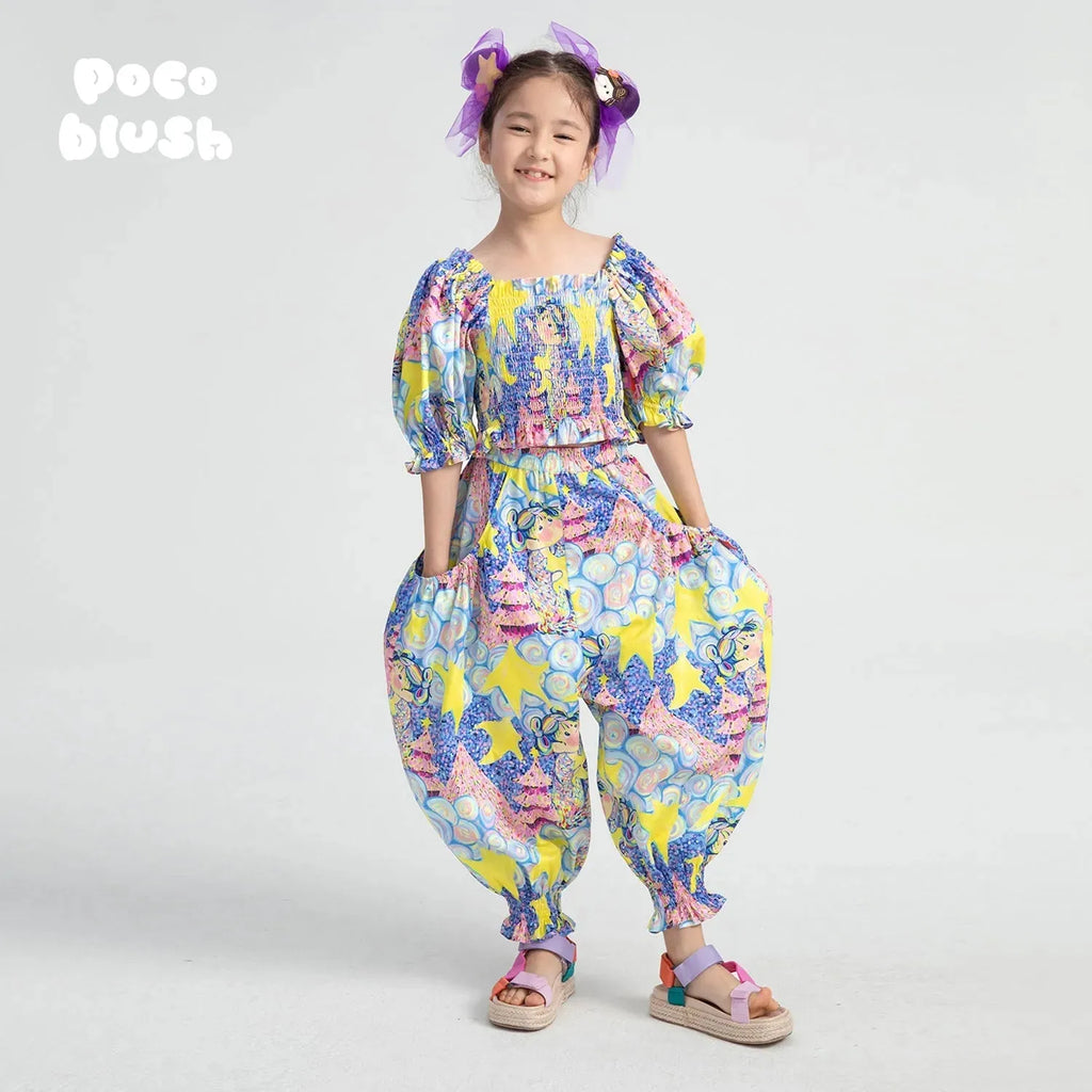 Poco Blush Moon Temple Graphic Pants