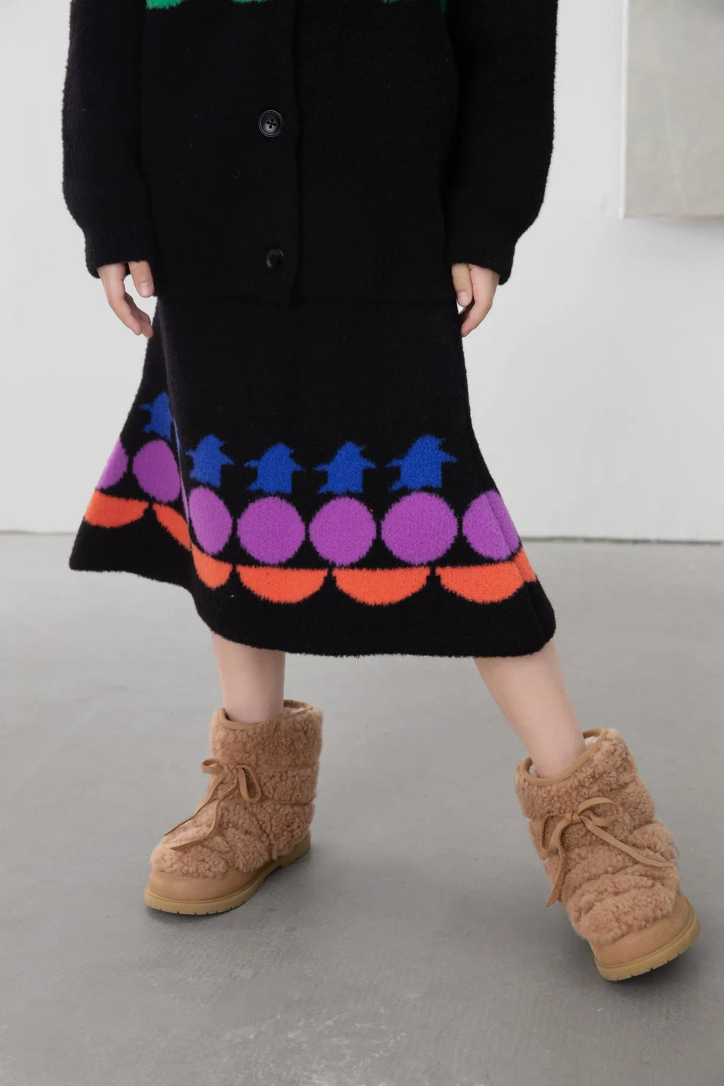 Poco Blush Fair Isle Knit Skirt