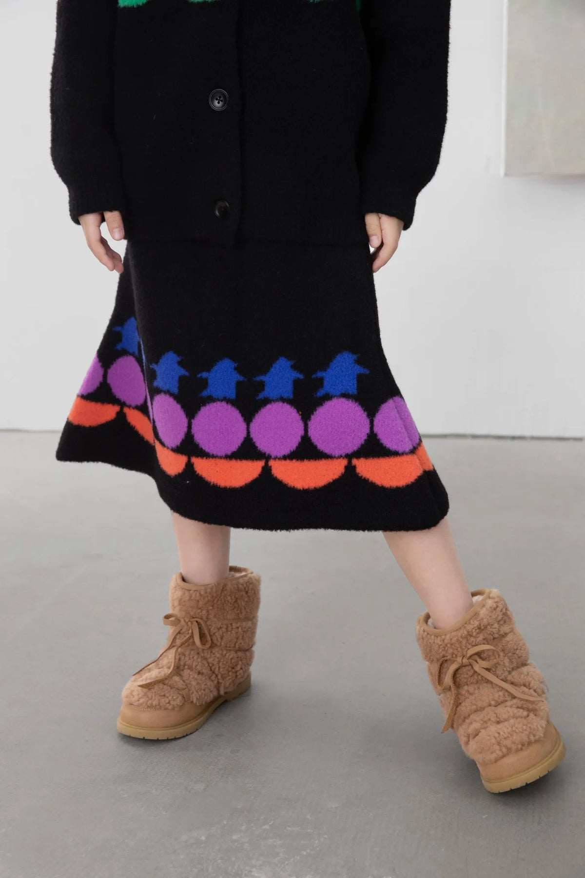 Poco Blush Fair Isle Knit Skirt